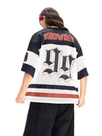 F3F Select Football Print Color Block Mesh Short Sleeve Jersey