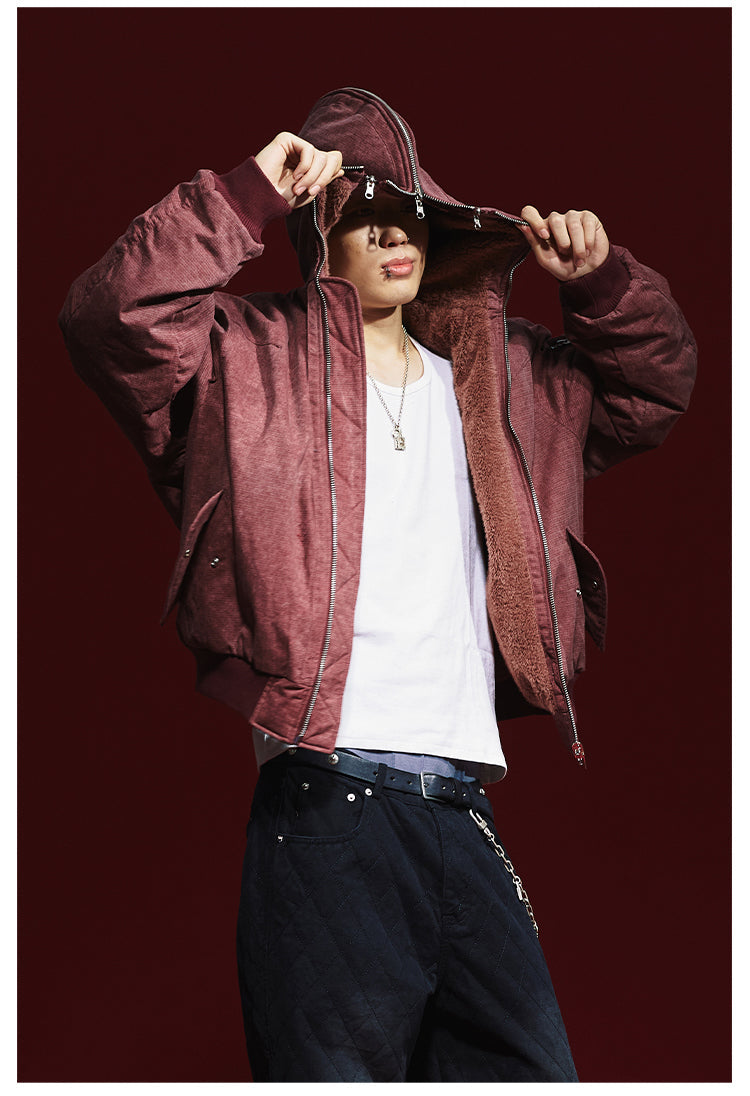 Remedy Multi Zipper Reversible MA-1 Bomber Jacket