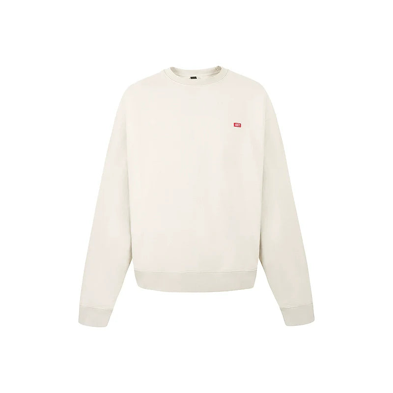 1807 One Point Box Logo Embroidery Sweatshirt