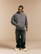 1807 Washed Fade Foam Print Hoodie