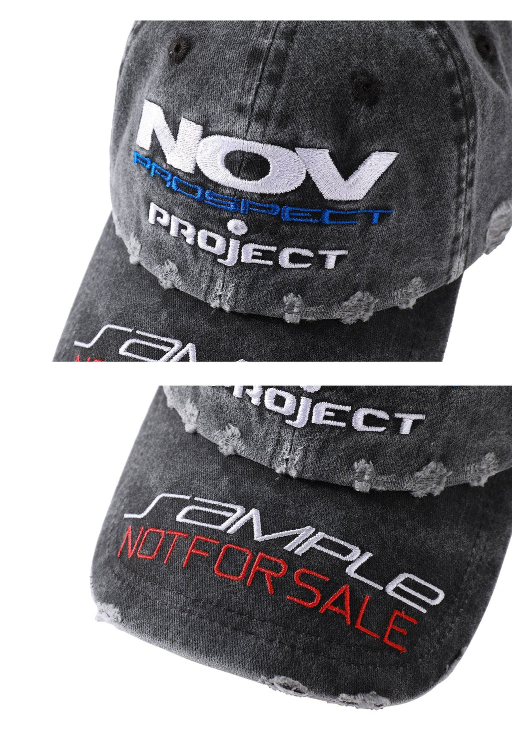 NOVACAM Distressed NOV Logo Embroidered Dad Hat