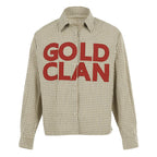 STEEPC Plaid Patch Embroidered Long Sleeve Shirt