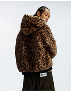 MEDM Reversible Leopard Fur Hooded Jacket