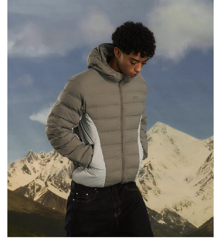 S45 Two Tone Double Stitched Lightweight Down Jacket