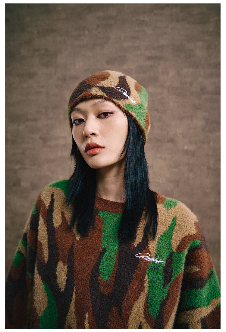 Remedy Flame Camouflage Knit Sweater