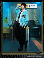 MEDM × Jujutsu Kaisen Washed Character Print Embroidered Zip Up Hoodie