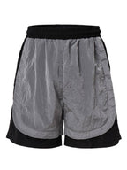 F2CE Metallic Nylon Patchwork Shorts