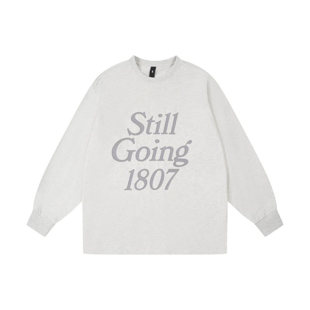 1807 STILLGOING Crackle Print Long Sleeve Tee