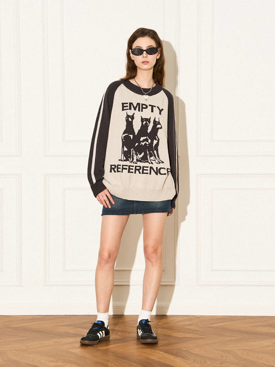 EMPTY REFERENCE Doberman Knit Sweater
