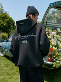 Harsh and Cruel Handwritten Signature Embroidered Zip Hoodie