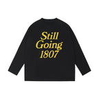 1807 STILLGOING Vintage Flocked Print Long Sleeve Tee