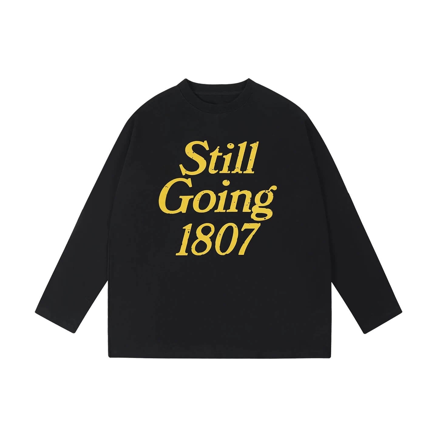 1807 STILLGOING Vintage Flocked Print Long Sleeve Tee