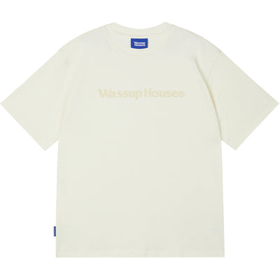 Wassup Basic Large Logo Print Tee