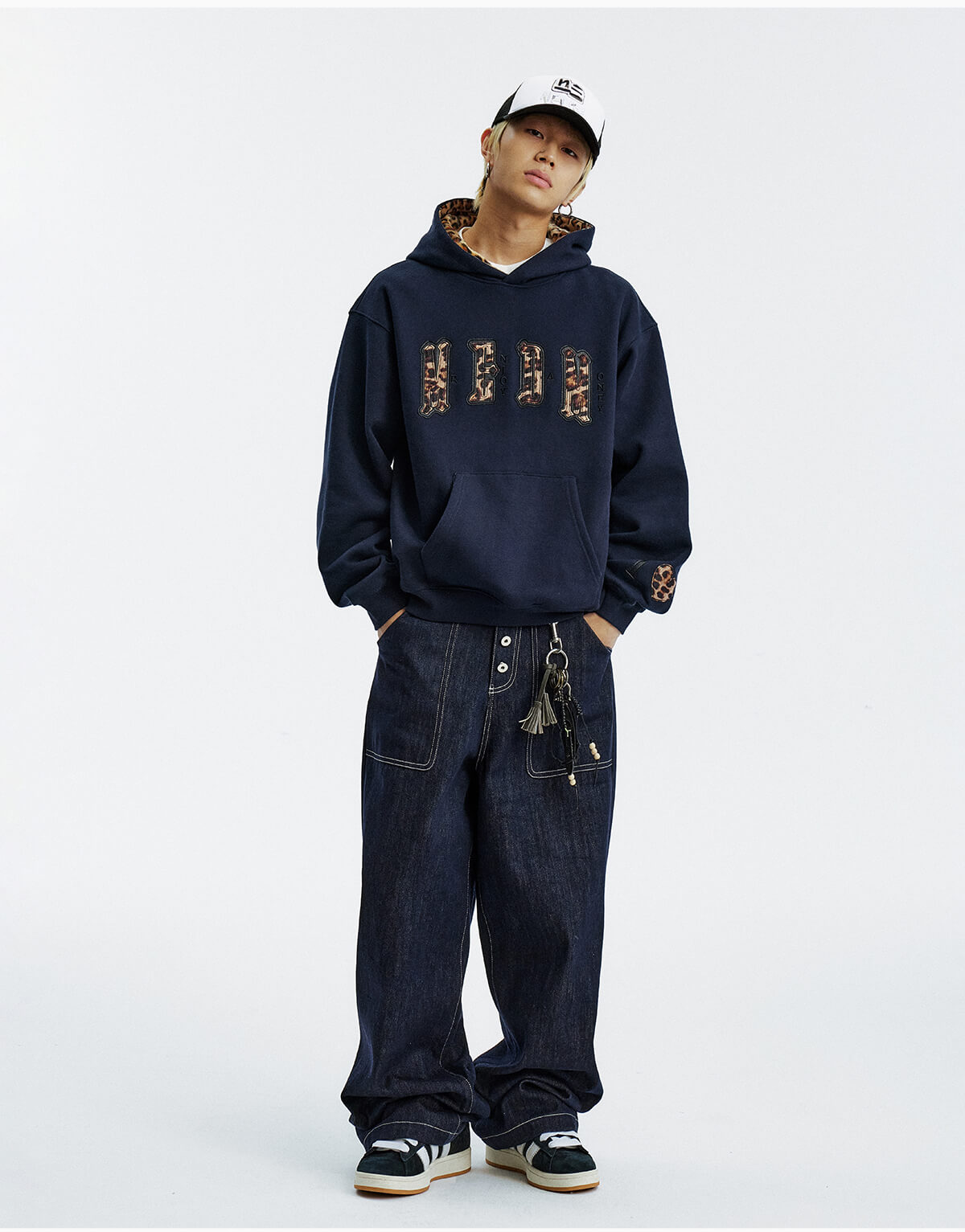 MEDM Leopard Faux Fur Layered Hoodie