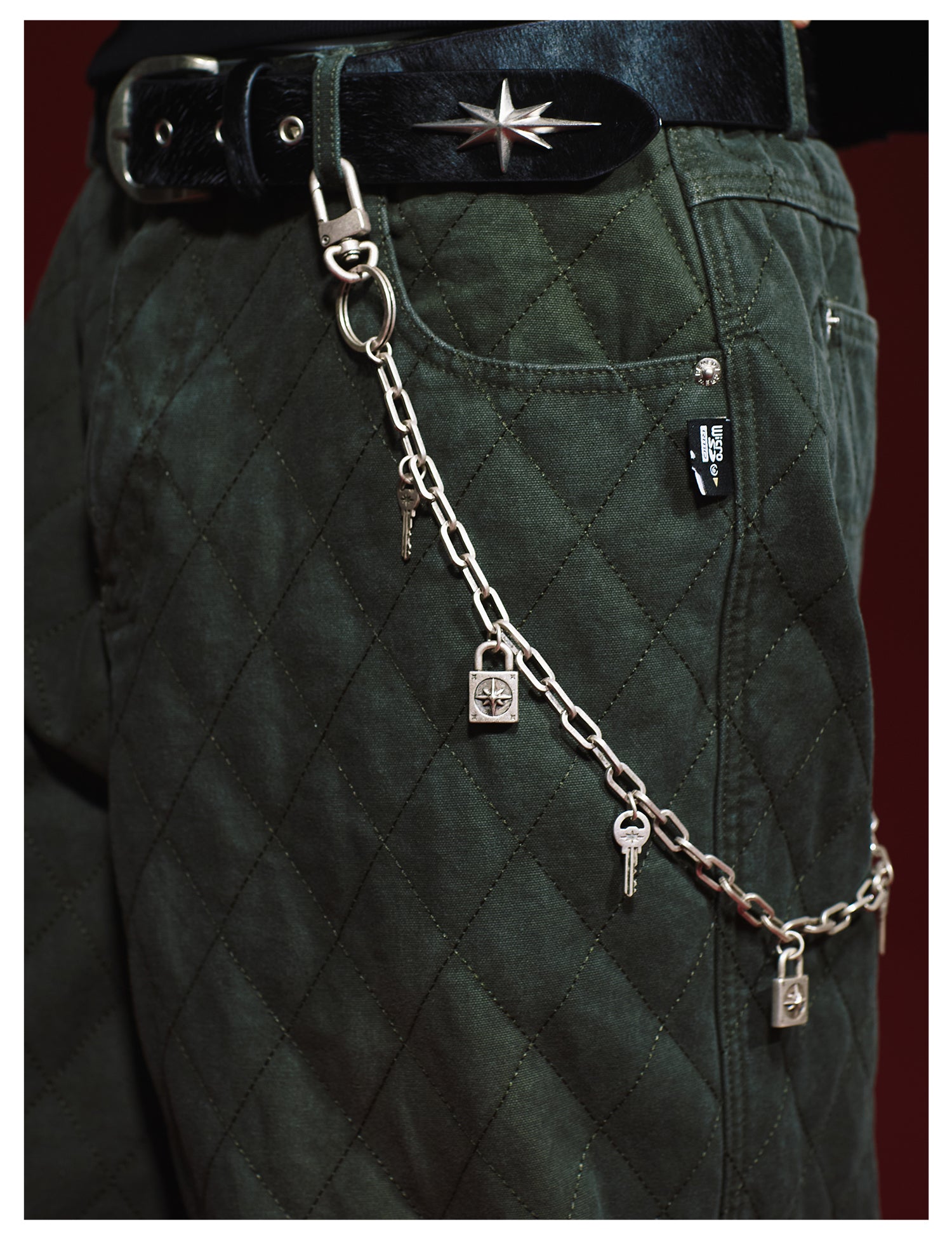 Remedy Key Lock Metal Wallet Chain