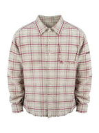 ANTIDOTE Destroyed Plaid Long-Sleeve Shirt