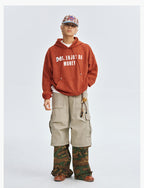 MEDM Basic Letter Logo Suede Hoodie