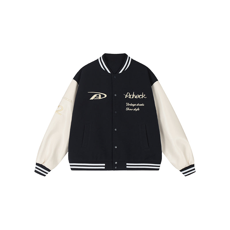 Achock Basic Embroidery Baseball Jacket
