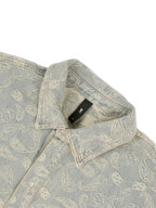 1807 Paisley Washed Denim Short Sleeve Shirt