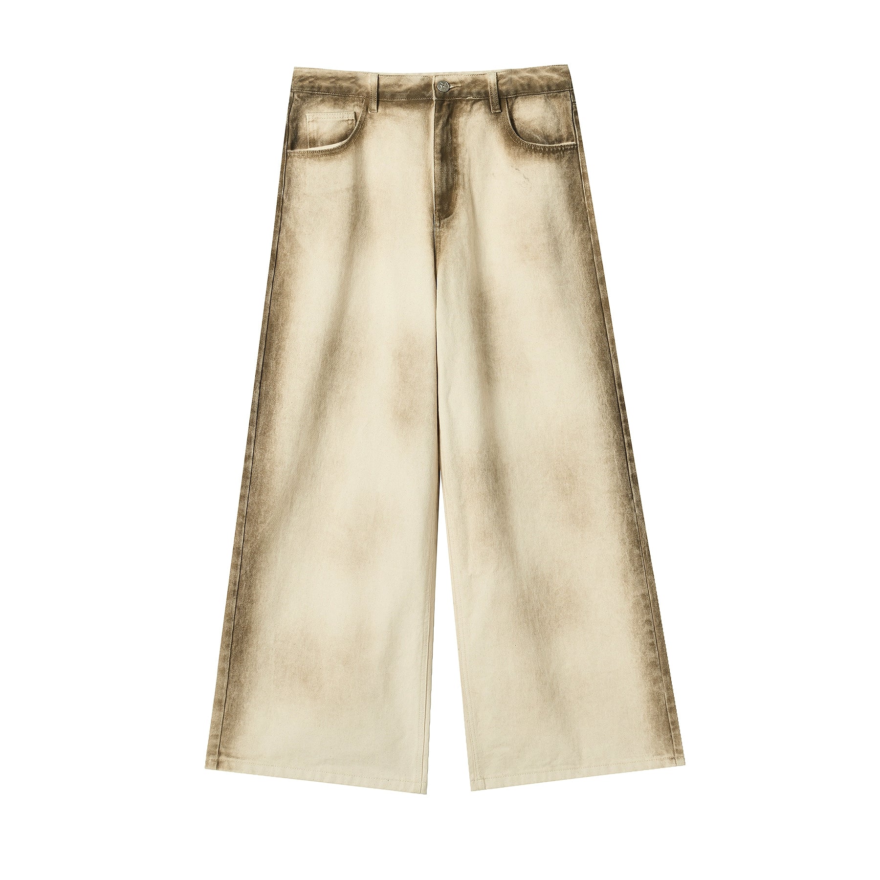 JHYQ Old Dirty Dyed White Baggy Jeans