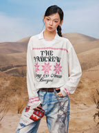 YADcrew Ethnic Pattern Long Sleeve Polo Jersey