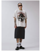 F2CE Plaid Pocket Patchwork Denim Baggy Shorts