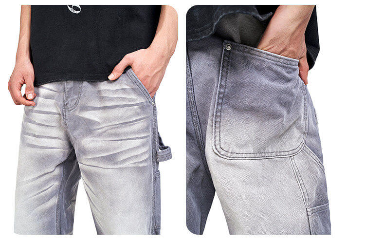 F3F Select Stone Washed Baggy Painter Jeans