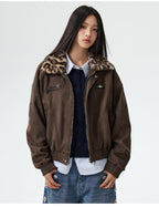 MEDM Detachable Collar Suede Jacket