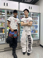 KARMANISTIC Distressed Flag Print Jogger Sweatpants