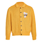 STEEPC Vintage Button Badge Knit Cardigan