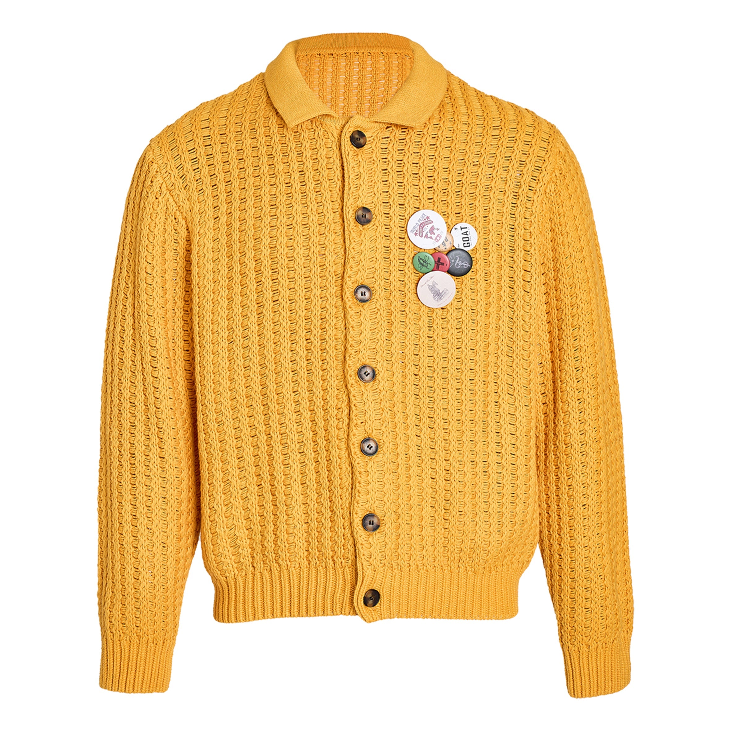 STEEPC Vintage Button Badge Knit Cardigan