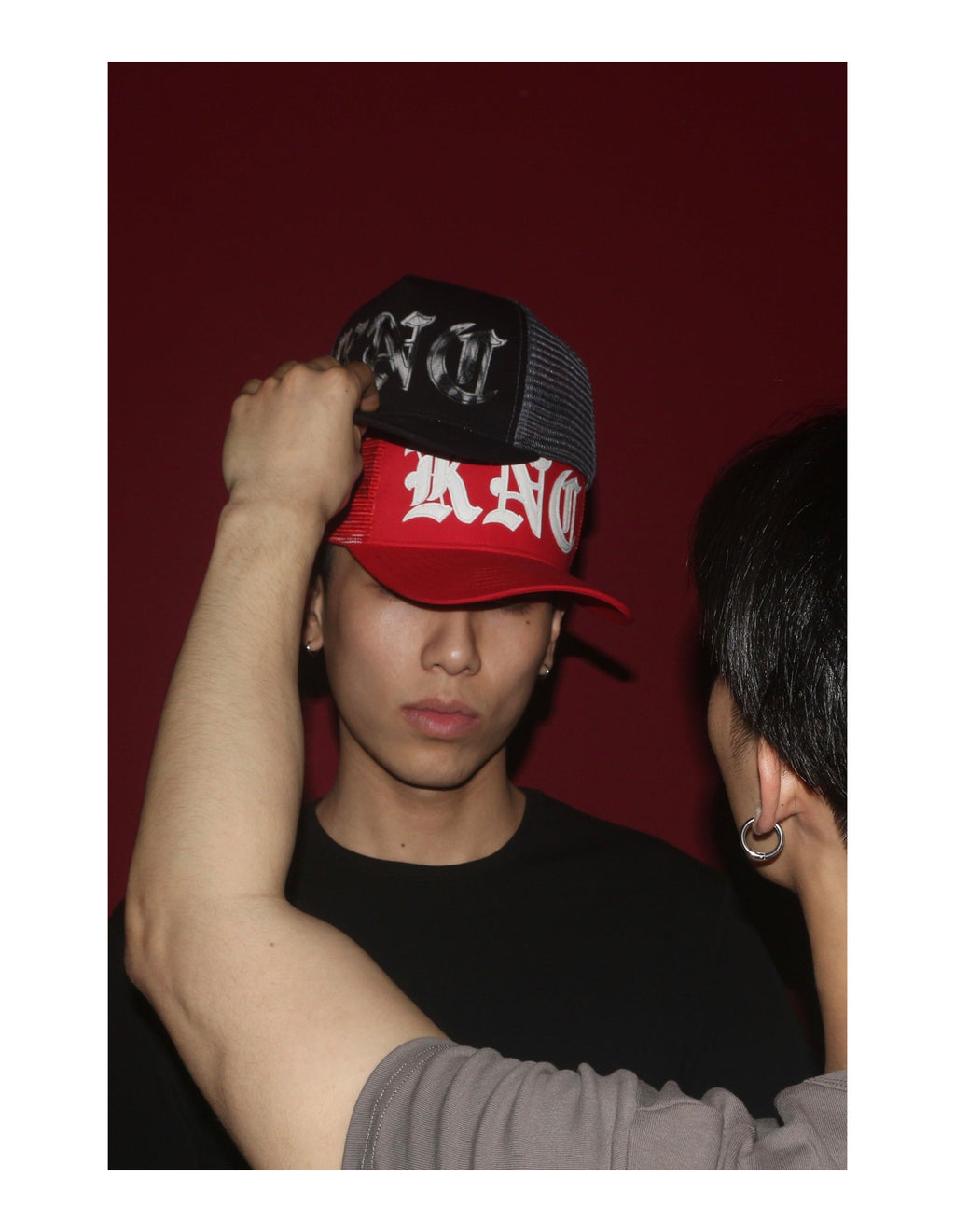 KARMANISTIC Embroidered Letters Trucker Hat