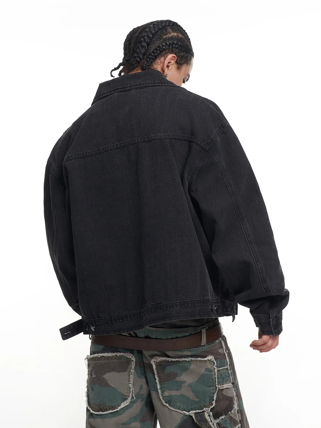 F3F Select Classic Black Washed Denim Jacket