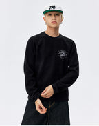 MEDM Angel Print Waffle Long Sleeve Tee