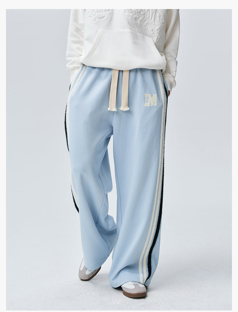 MEDM Side Stripe Four-Bar Drawstring Baggy Sweatpants
