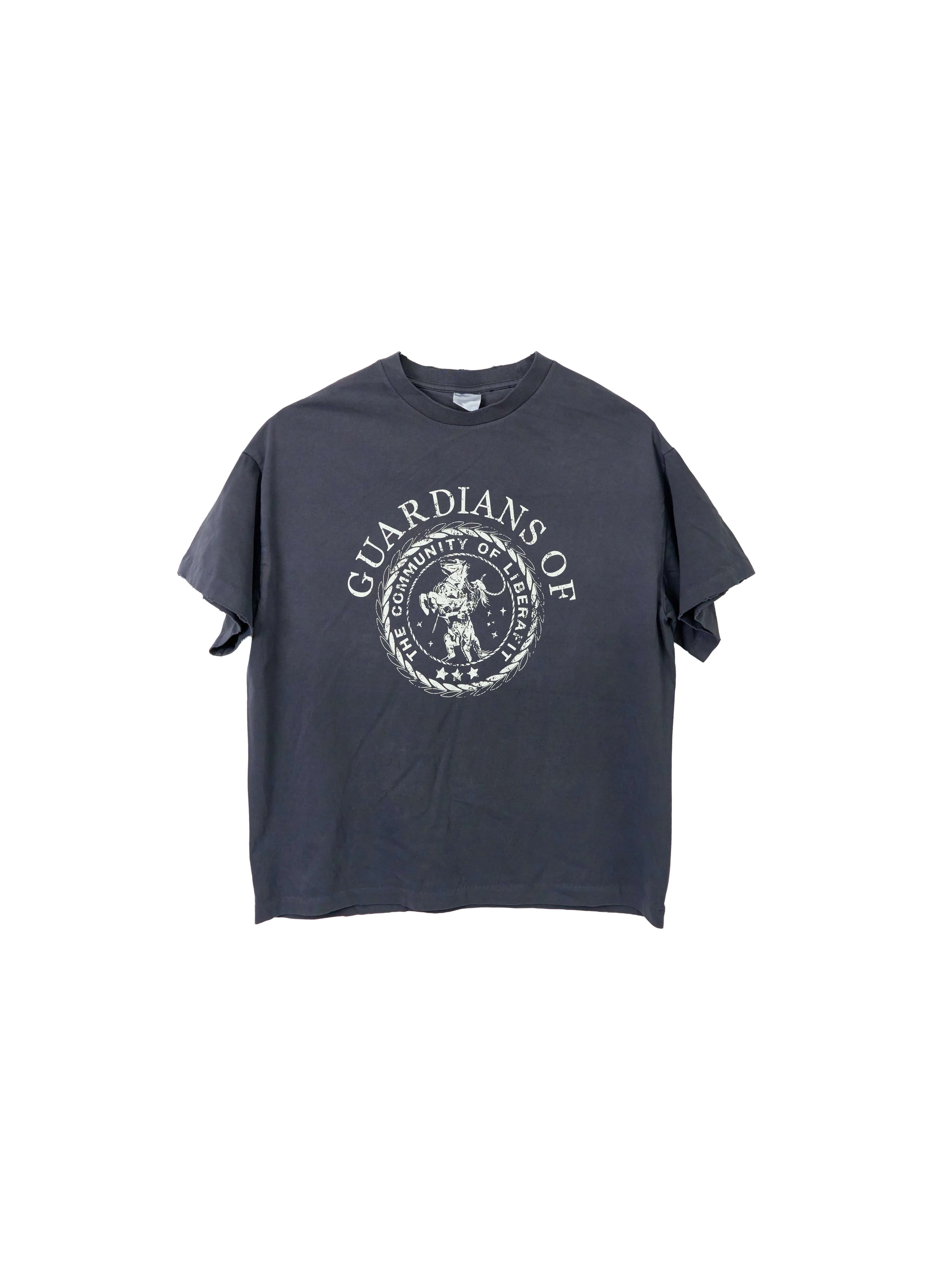 LIBERAFIT Badge Graphic Garment Dyed Vintage Tee