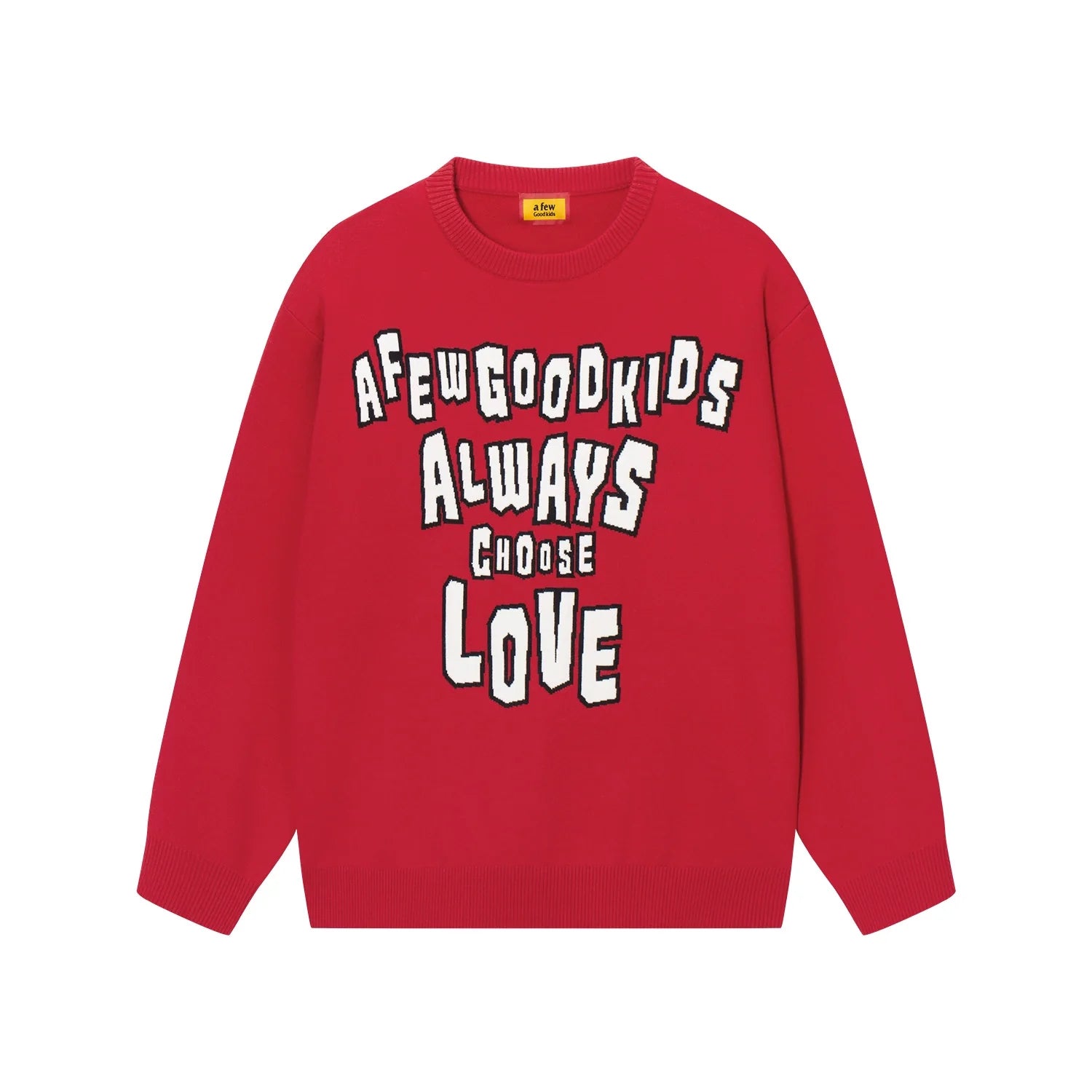 AFGK Slogan Letters Knit Sweater