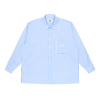 EMPTY REFERENCE Striped Patchwork Long Sleeve Shirt