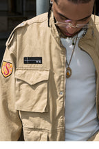 STEEPC Khaki Patch Embroidery M-65 Field Jacket