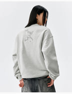 MEDM Floral Logo Embroidered Sweatshirt