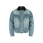 ANTIDOTE Rivet Studded Fleece Lined Denim Jacket