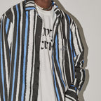 EMPTY REFERENCE Oil Painting Stripes Long Sleeved Shirt