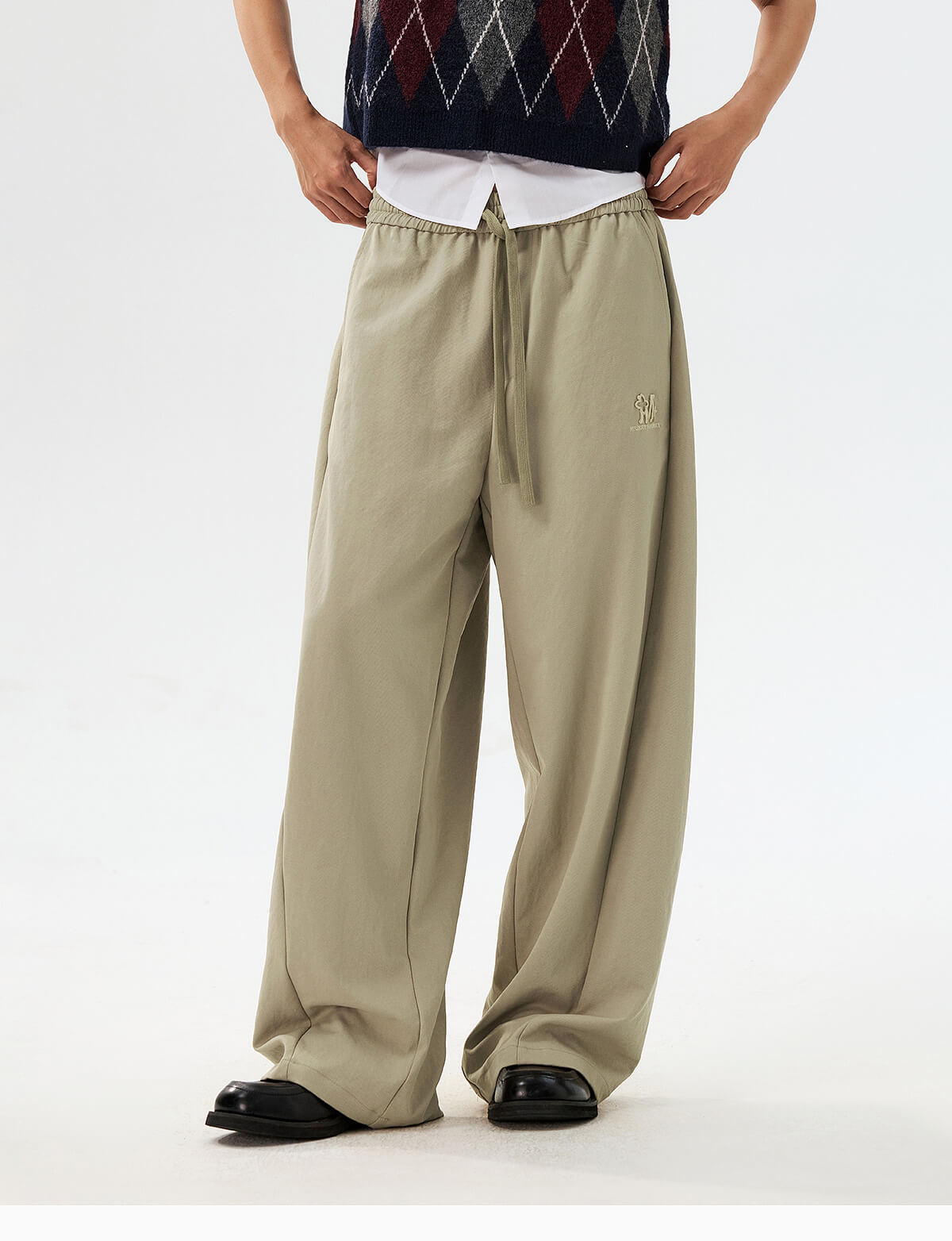 MEDM Deconstructed Patchwork Baggy Track Pants