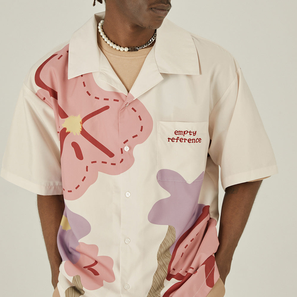EMPTY REFERENCE Spring Flower Short Sleeve Shirt