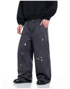 F3F Select Paint Splatter Washed Baggy Work Pants