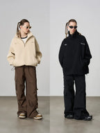 Harsh and Cruel Half Zip Stitched Pullover Sweatshirt