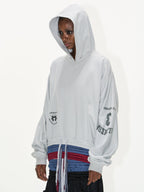 BLIND NO PLAN Multi-Layered Reconstructed Screen-Printed Hoodie