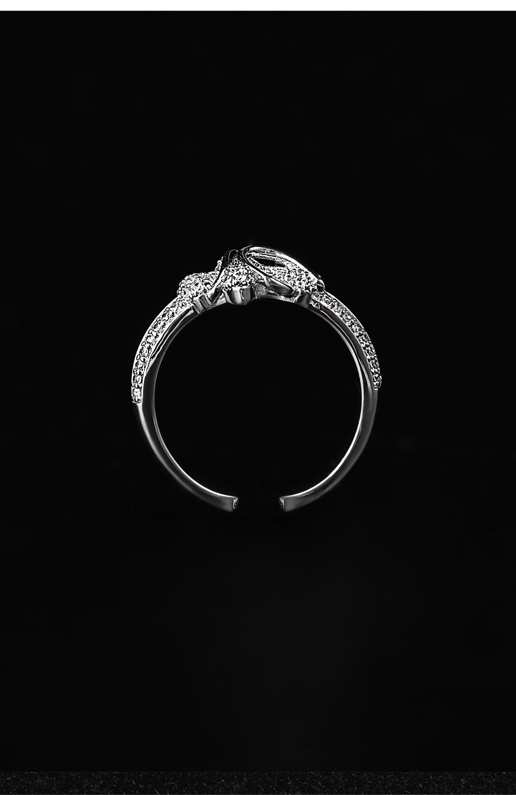 Small Town Kid Cubic Zirconia Cross Diamond Ring