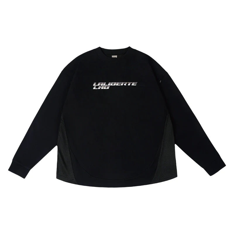 Labt Contrast Structure Mesh Sorona Long Sleeve Tee