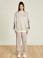 VOTE Striped Tracksuit Sweatshirt